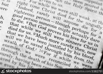 Romans 5:8, a popular verse in the Christian New Testament