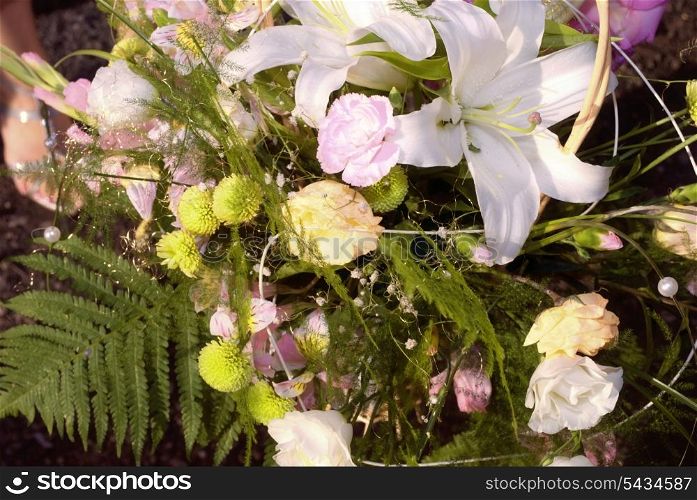 Romantic background with flowers