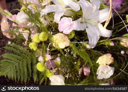 Romantic background with flowers