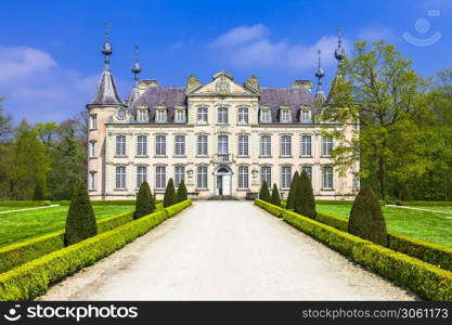 romantic castles of Belgium - Poeke , in Aalter municipality. East Fladers