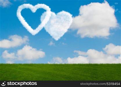 Romantic concept with clouds on sky