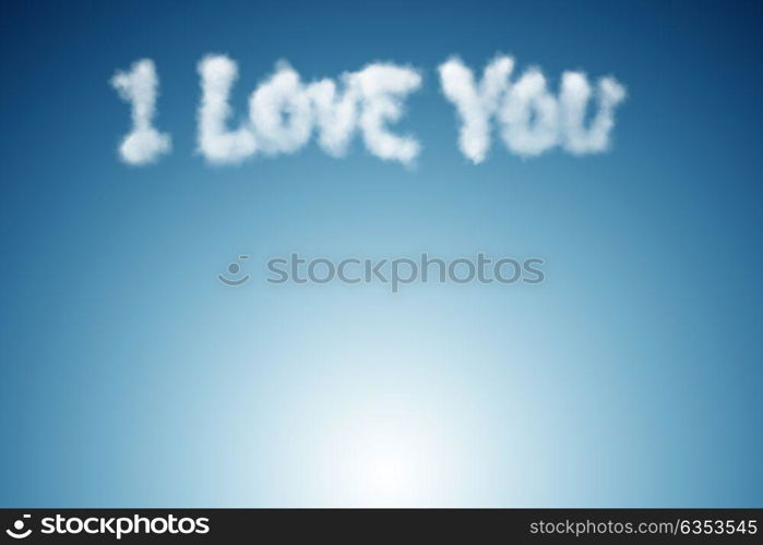 Romantic concept with clouds on sky