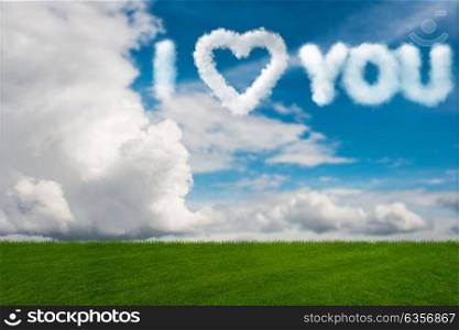 Romantic concept with clouds on sky. Romantic concept with clouds on sky- 3D rendering