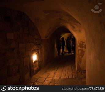 Romantic streets in Old Jaffa night travel in Israel