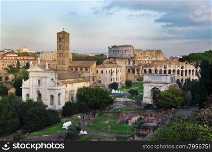 rome city italy ancient ruins landmark architecture