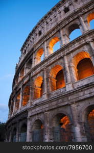 rome city italy Colosseum landmark architecture night