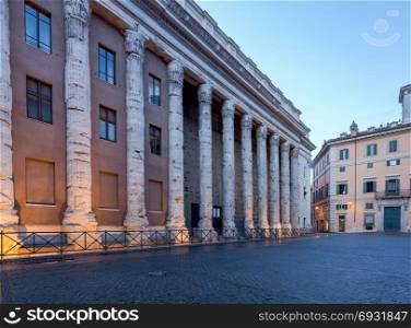 Rome. Square of Pietra.. View of Pietra Square in the early morning. Rome. Italy.