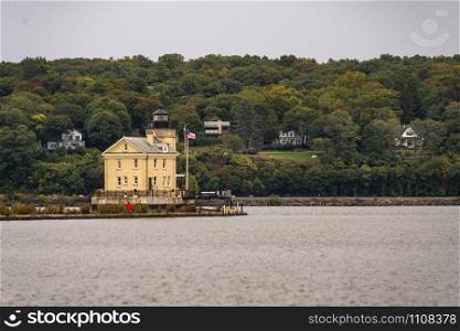 Rondout Lighthouse Beacon Station Hudson River Kingston Point New York