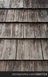 roof covered by wooden tile, texture