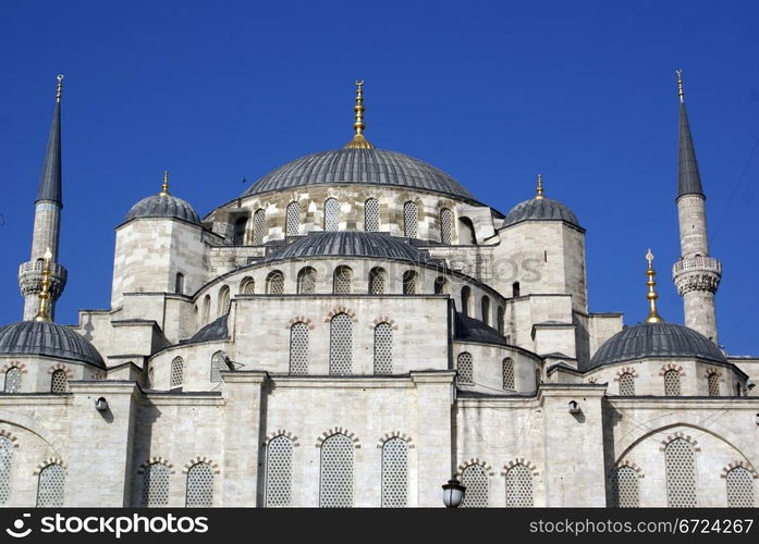 Roof of Blue mosque in Istanbul, Turkey