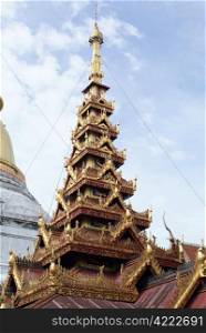 Roof of temple in wat Phra Kaew Don Tao, Lampang, Thailand