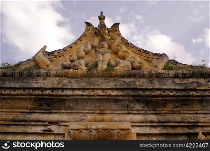 Roof of temple Maha Aungmye Bonzan monastery, Inwa, Mandalay, Myanmar