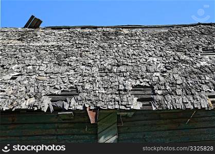 roof of the old rural building