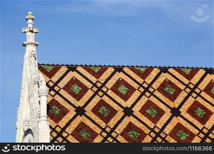 Roof of the Royal Monastery of Brou in Bourg en Bresse, France
