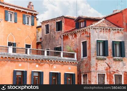 Roof terrace with beautiful Italian house, Venice, Italy
