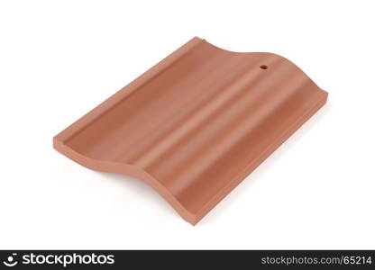 Roof tile on white background