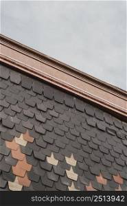roof tiles from building city