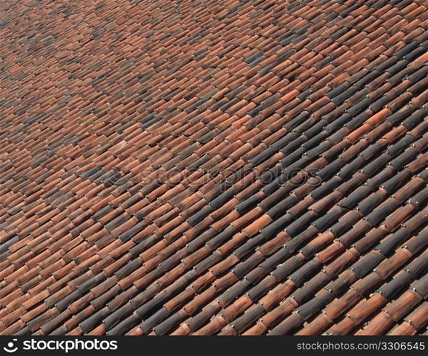 Roof tiles useful as a background