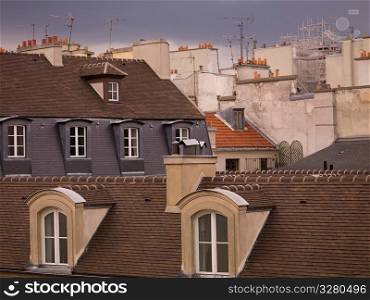 Roof Tops of buildings in Paris France