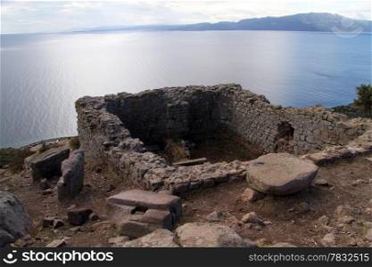Roofless temple in Assos, Turkey