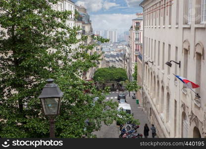 Roofs in residential quarter of Montmartre in Paris. Roofs in residential quarter of Montmartre