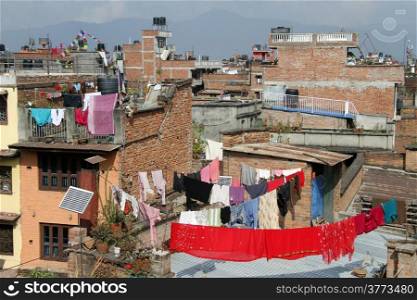 Roofs of houses in Patan, Nepal