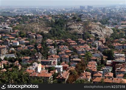 Roofs of houses in Plovdiv, Bulgaria
