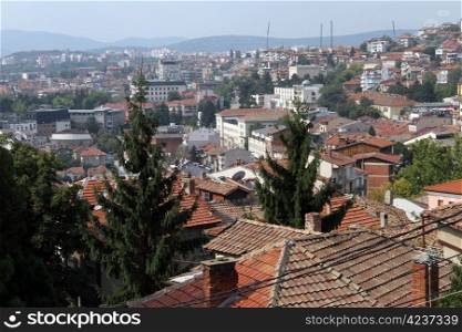 Roofs of houses in Plovdiv, Bulgaria