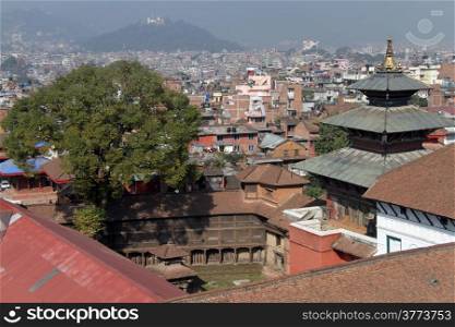 Roofs of king&rsquo;s palace and Khatmandu, Nepal