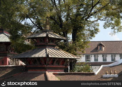 Roofs of the king&rsquo;s palace in Khatmandu, Nepal