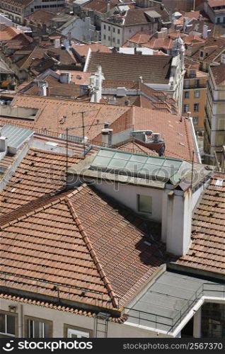 Rooftop urban view in Lisbon, Portugal.