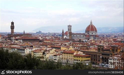 Rooftop view of Basilica di Santa Maria del Fiore in Florence,Italy
