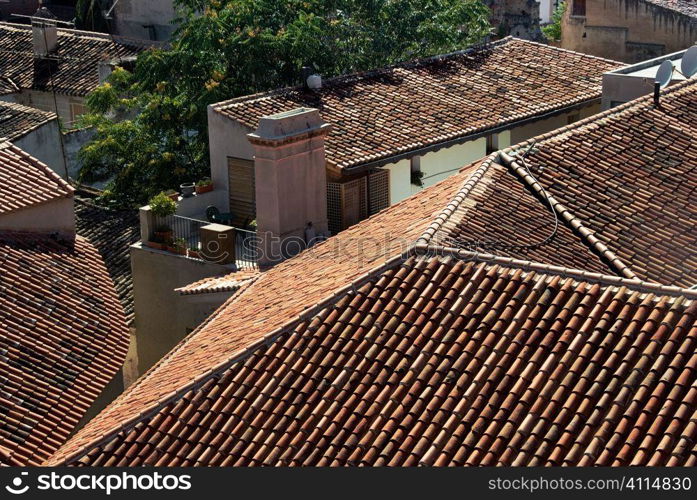 Rooftops in Merida, Badajoz province, Extremadura, Spain