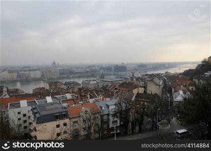 Rooftops of Budapest and the Danube River