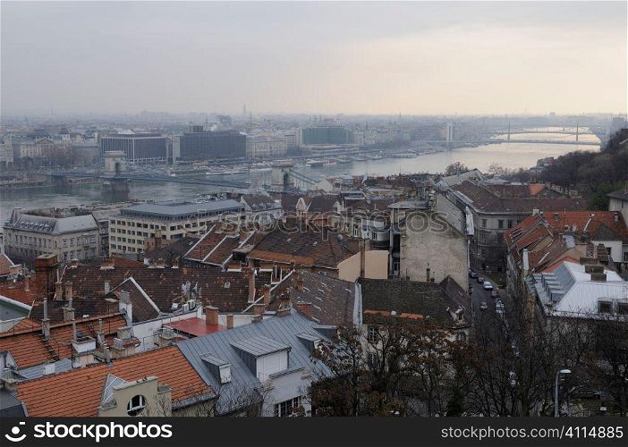 Rooftops of Budapest and the Danube River