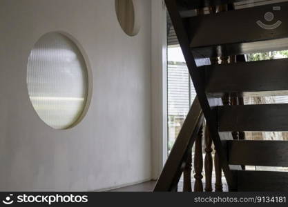 Room interior coffee shop with comfortable furniture, stock photo