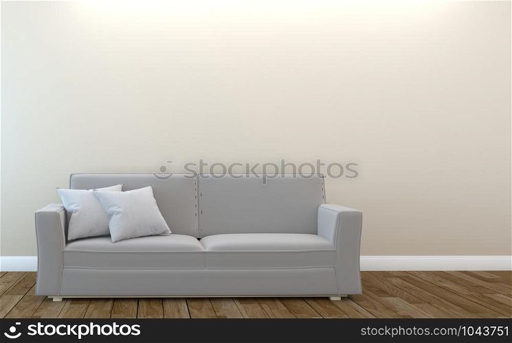 Room interior - Scandinavian style 3D renderin