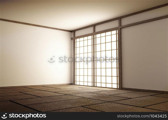 Room Japan Style - Mock up interior design. 3d rendering