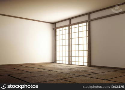 Room Japan Style - Mock up interior design. 3d rendering