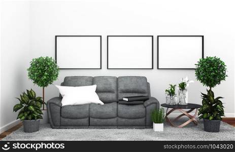 Room modern tropical style with composition - minimal design. 3D rendering