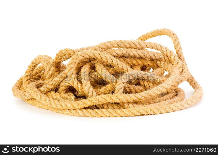 Rope isolated on the white background