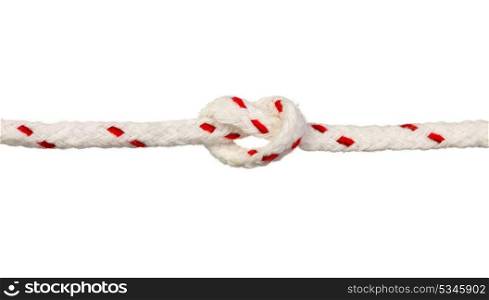 Rope knot isolated on a white background