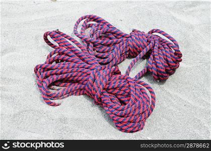Rope on sand