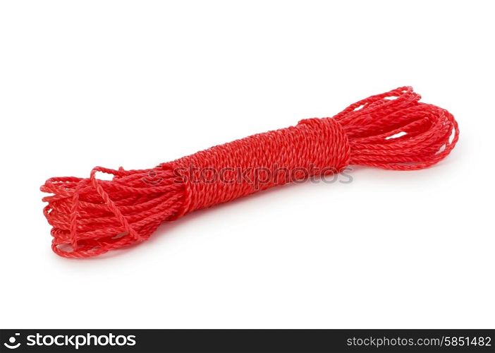 Rope skein isolated on the white background