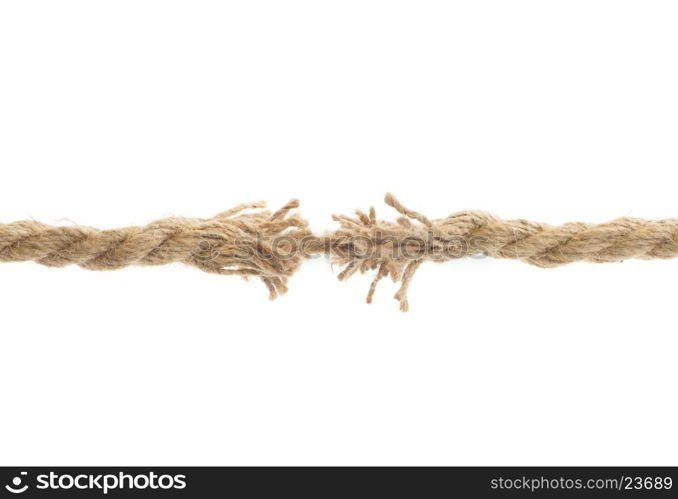 ropes with knot isolated on white background