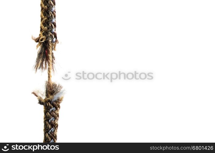 ropes with knot isolated on white background