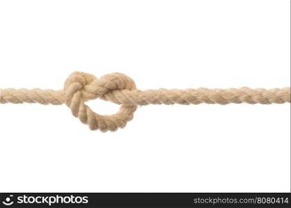 ropes with knot isolated on white background