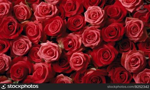 Rose flower background. Illustration Generative AI 