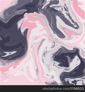 Rose gold and grey swirls of agate. Liquid swirls of marble texture. Fluid modern artwork. For wallpapers, banners, posters, cards, invitations, design covers, presentation. Vector illustration.. Rose gold and grey swirls of agate. Liquid swirls of marble texture.
