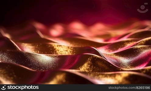 Rose Gold Bokeh Shiny Abstract Background. Generative AI